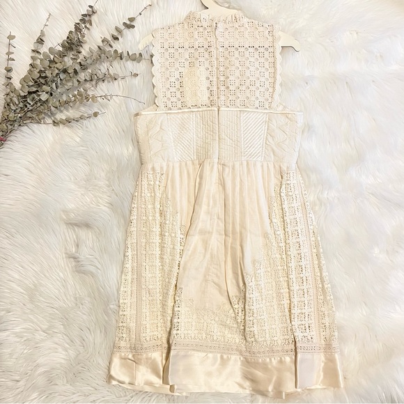 Ulla Johnson Sabrina Lace-Up Sweetheart Mini Dress Ivory 6 NWT - Picture 15 of 16